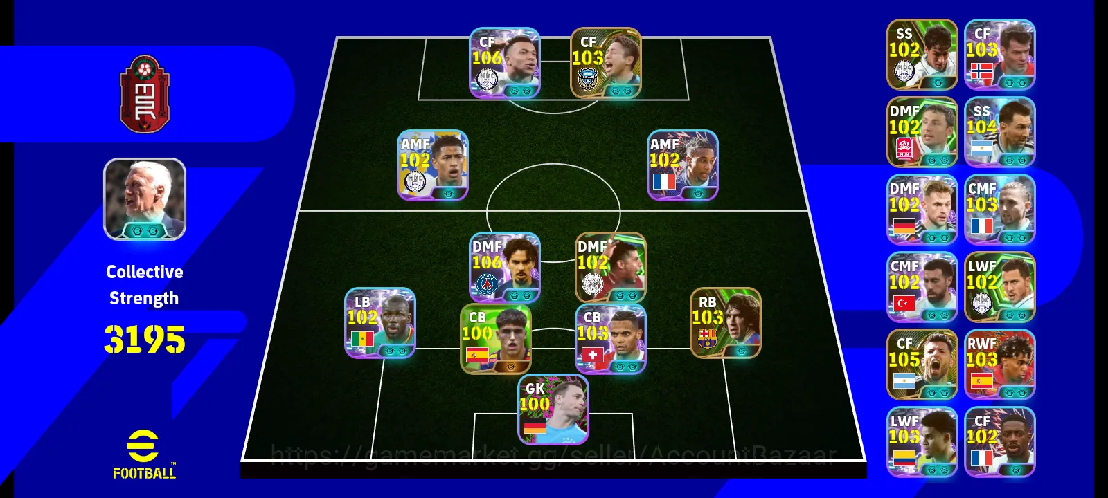 eFootball Accounts Meta Player 106 Mbappe_Collective strength 3197_Account for sell 1