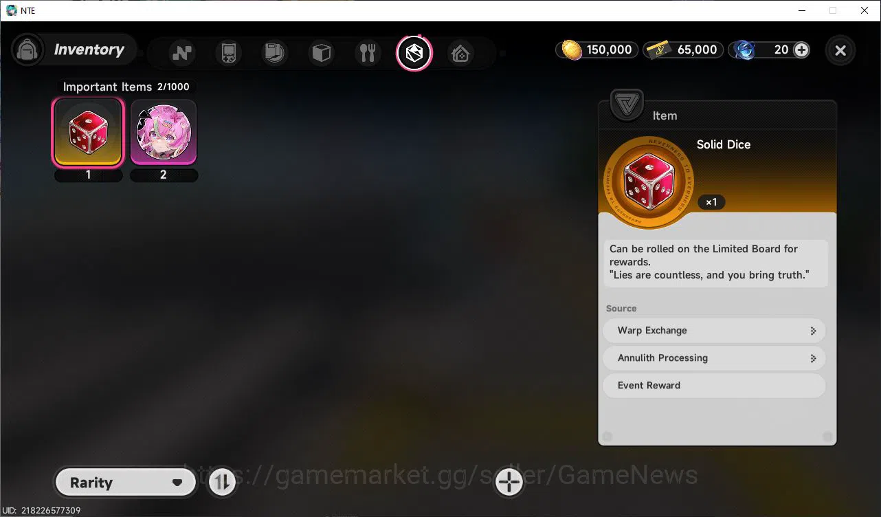 Neverness to Everness Accounts GLOBAL EU|HL 3|1 SSR Limited Nanally A1 |4 SR [Han image 10