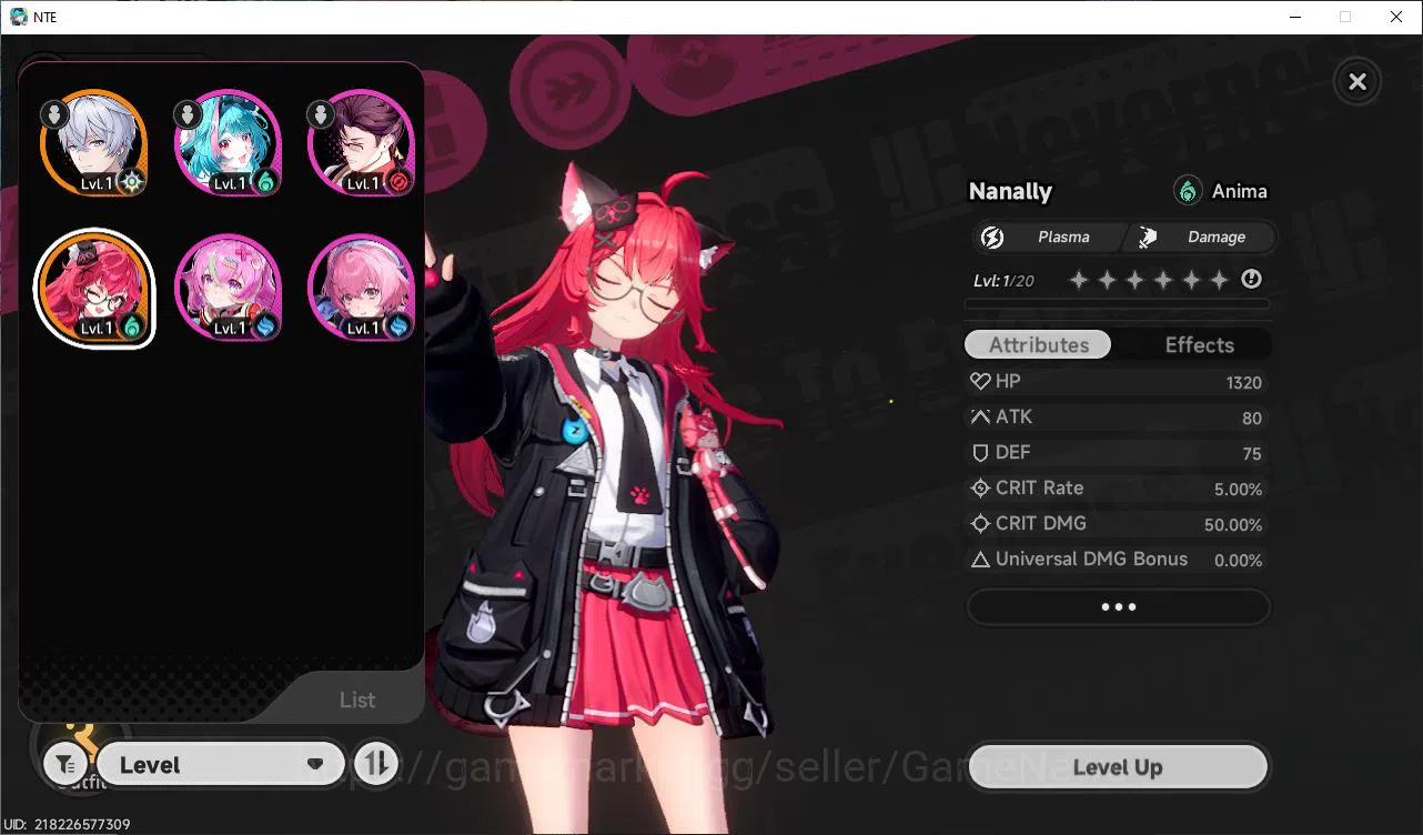 Neverness to Everness Accounts GLOBAL EU|HL 3|1 SSR Limited Nanally A1 |4 SR [Han image 2