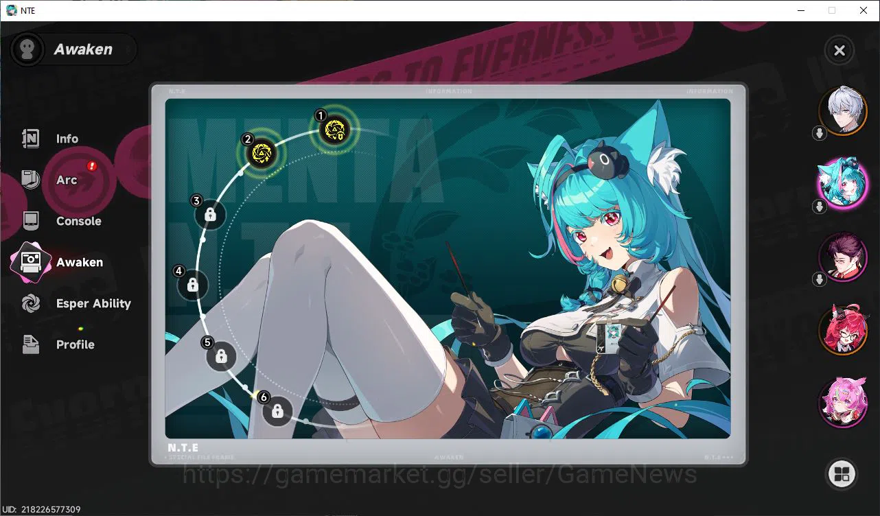 Neverness to Everness Accounts GLOBAL EU|HL 3|1 SSR Limited Nanally A1 |4 SR [Han image 4