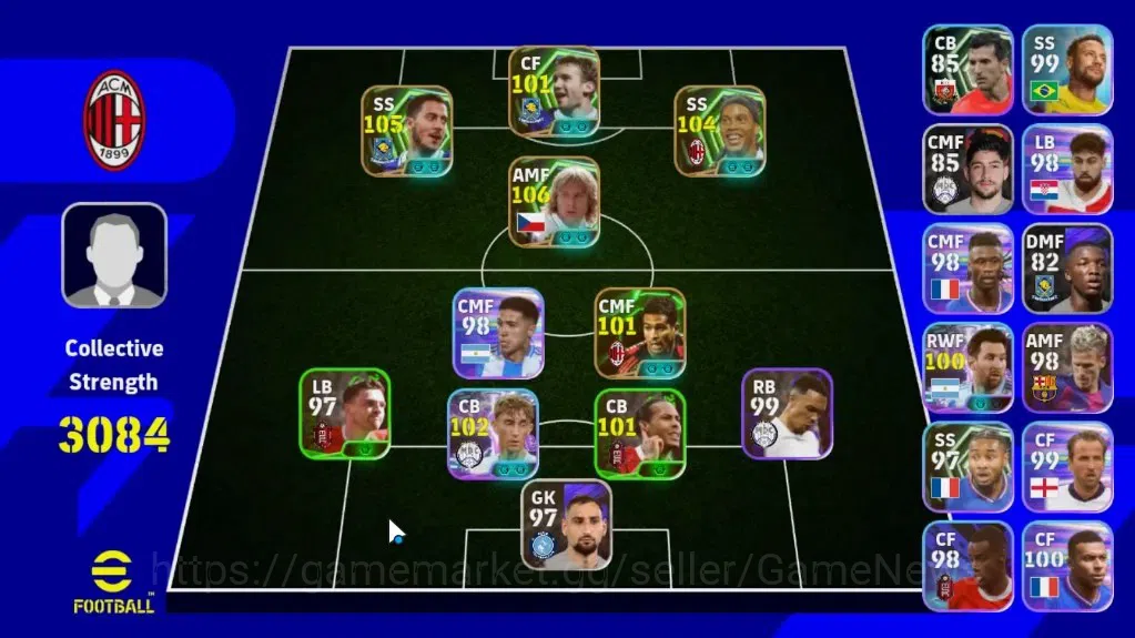 eFootball Accounts Android|Epic Eden Hazard,Pavel Nedved,Ronaldinho G image 1