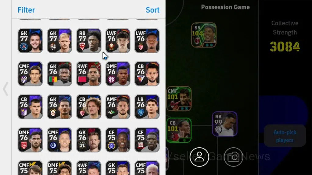 eFootball Accounts Android|Epic Eden Hazard,Pavel Nedved,Ronaldinho G image 3