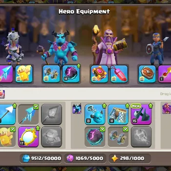 Clash of Clans Accounts High-End painter scneryth 16 good lookingfull equipment epicmagic items fullheroes lvl