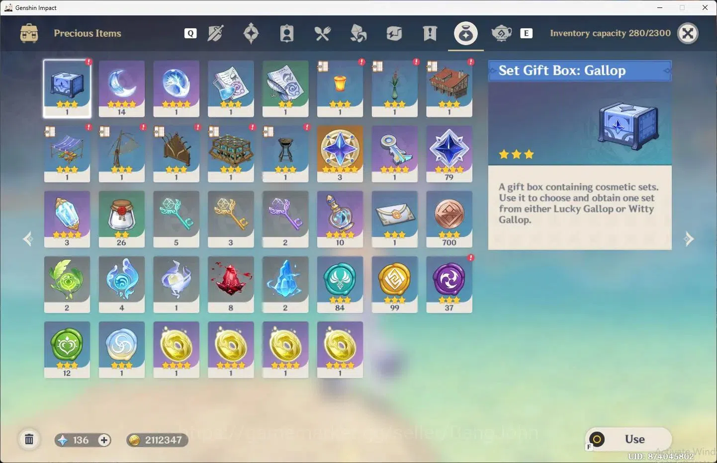 Genshin Impact Accounts Others ASIA |AR 39|3 Limit+2 Charstd|Limit (Alhaitham,Nicole,Ayaka)|MC Male|1 Skin|1 weap B*5 10