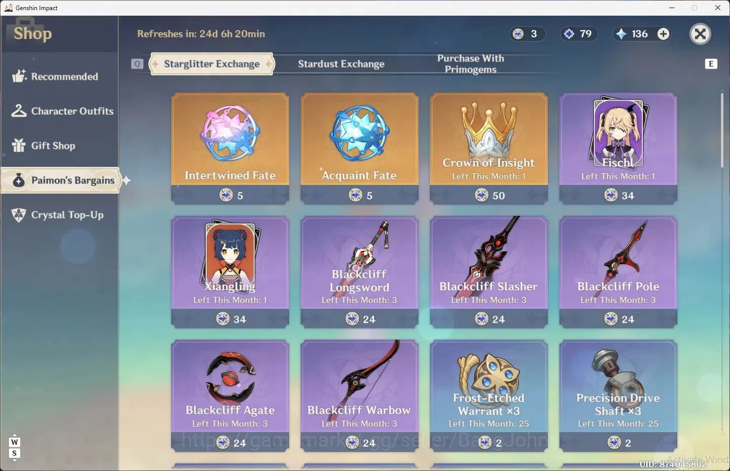 Genshin Impact Accounts Others ASIA |AR 39|3 Limit+2 Charstd|Limit (Alhaitham,Nicole,Ayaka)|MC Male|1 Skin|1 weap B*5 13