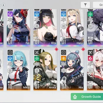 Chaos Zero Nightmare Accounts Global|Lv55| 5 SSR 1 Limited [RossweisseM2,Fei,Rita,Haru,Hugo]|10 SR