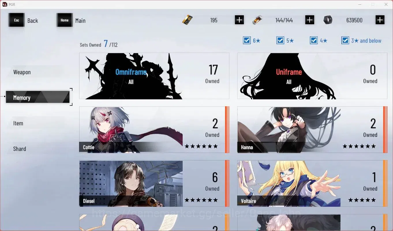 Punishing: Gray Raven Accounts Mid-Game NA | Lv45 | S Lucia Crimson Weafe+Sign, S Bianca Crepuscule , S Feral | BC 195 7