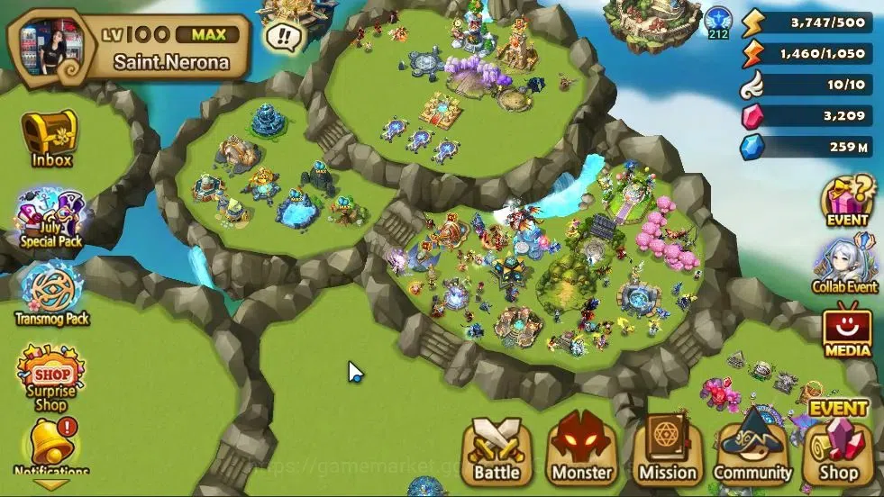 Summoners War: Sky Arena Accounts Mid-Game ASIA 100|5 LD Hot Maximilian,Mananan,Oberon,Christine,Jessica|80 NB5 1