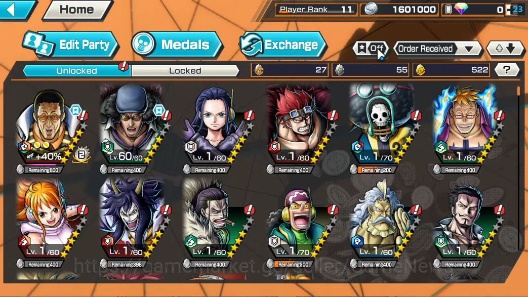 One Piece Bounty Rush Accounts Global|5 EX| T5E ST.Jaygarcia,Gear 5 Luffy,KING GO image 5