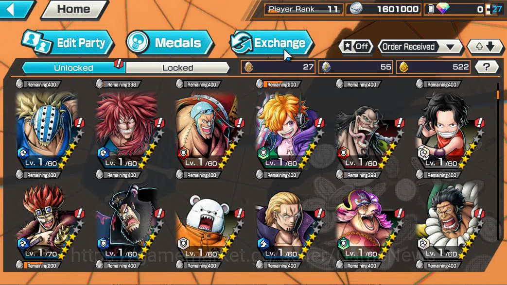 One Piece Bounty Rush Accounts Global|5 EX| T5E ST.Jaygarcia,Gear 5 Luffy,KING GO image 6