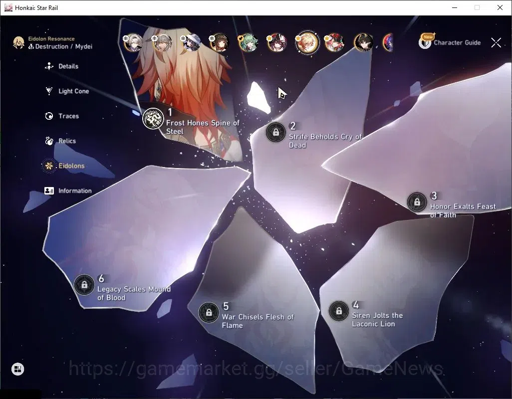 Honkai Star Rail Accounts Asia|TL 69|13 Limited|Firefly E1+Sign,Mydei E1,The image 6