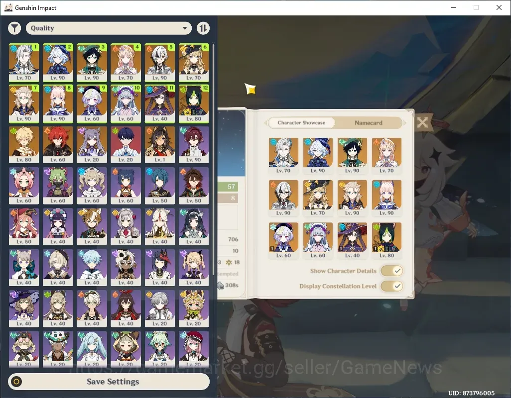 Genshin Impact Accounts Mid Game ASIA|AR 57|Navia,Neuvillette Pream Team|8 Limited+3 (*5Weapon)|(Venti,Albedo 1