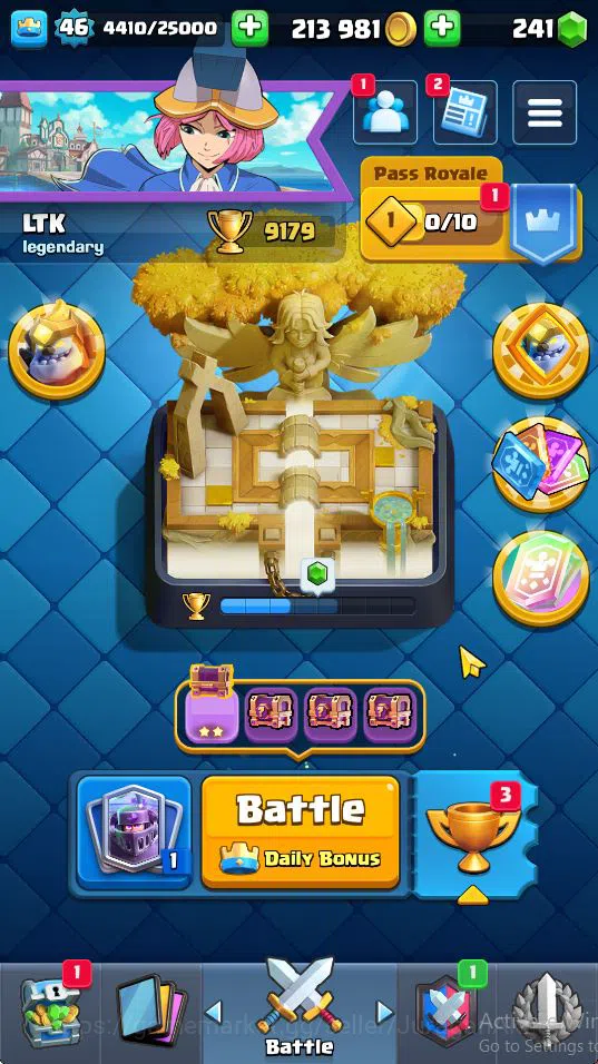 Clash Royale Accounts Midgame Lvl 46|Trophy 9179|KTL 14|Limited Skin|Card 121| 1 Hero 9 EVO 8 Champ 21 Legendary 33 Epic,30 3