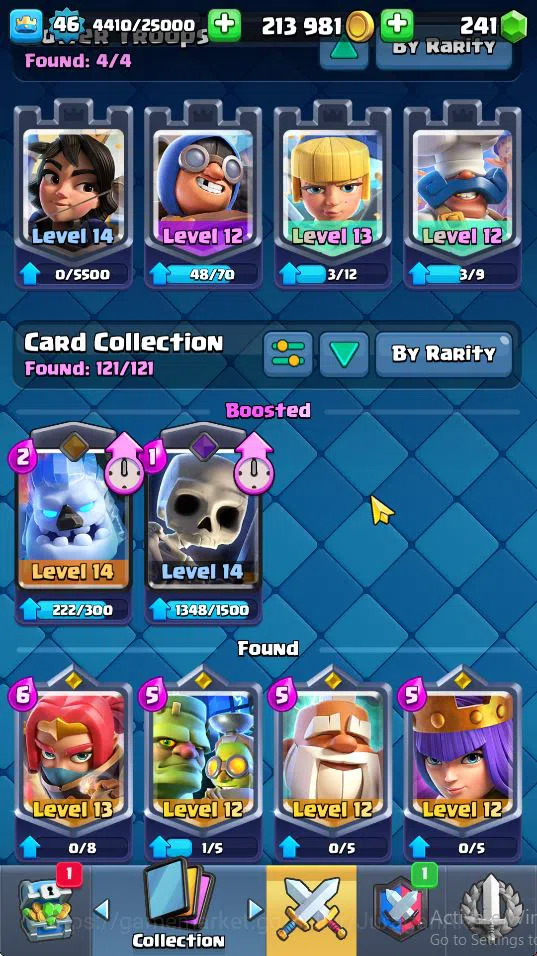 Clash Royale Accounts Midgame Lvl 46|Trophy 9179|KTL 14|Limited Skin|Card 121| 1 Hero 9 EVO 8 Champ 21 Legendary 33 Epic,30 5