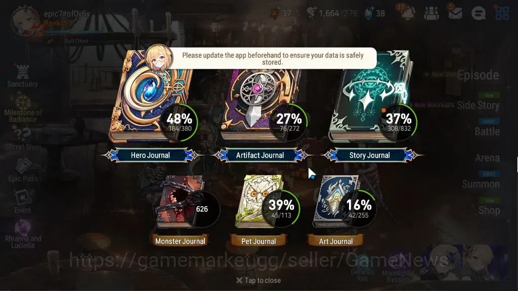 Epic Seven Accounts EUROPE VERIF|12ML(RhianaLuciel,HarSeti,Zio)+SF Sig image 3