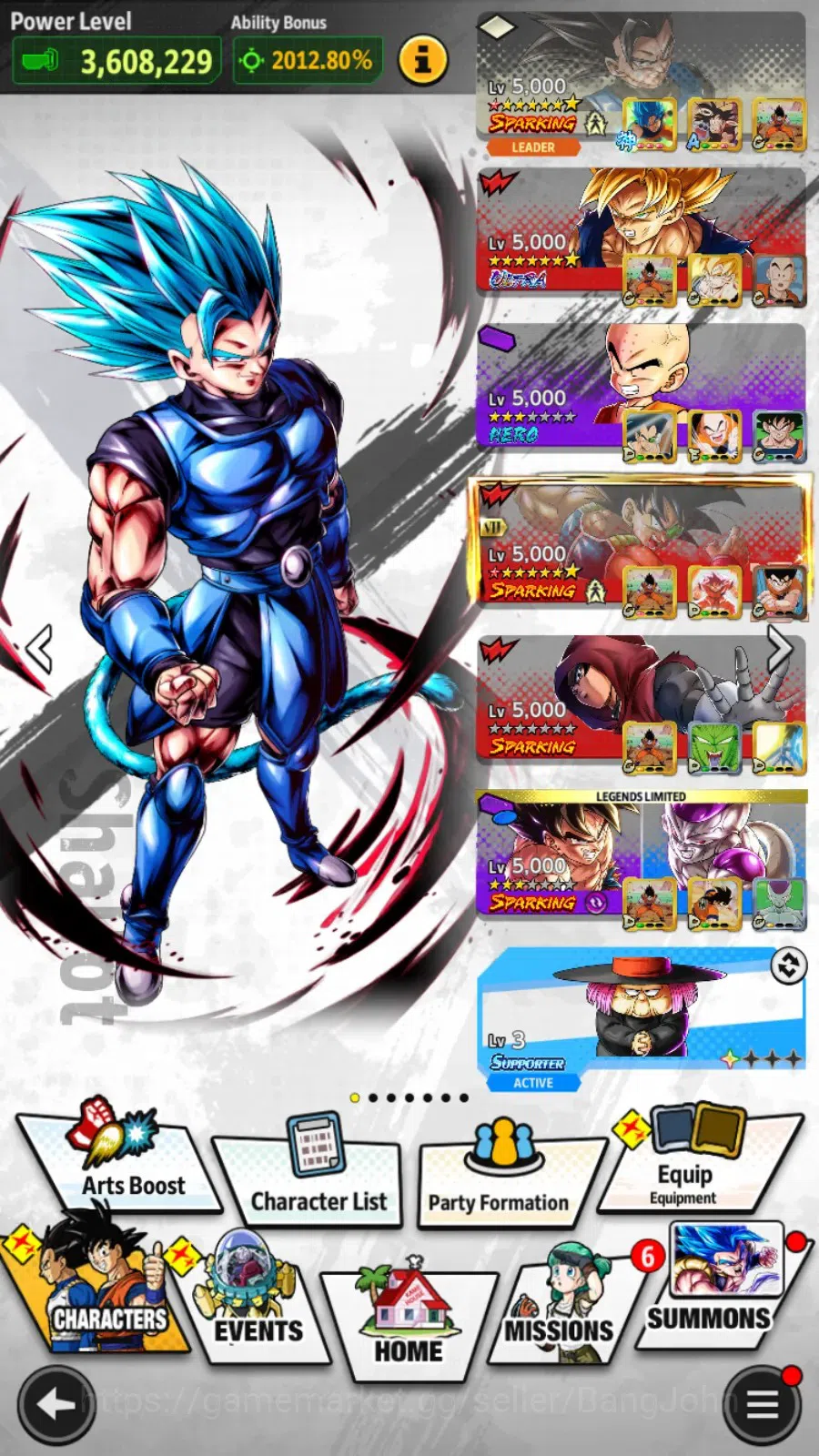 Dragon Ball Legends Accounts Android|Lvl 157|344.4M Total Power|630 CC|2 LR|5 U image 15