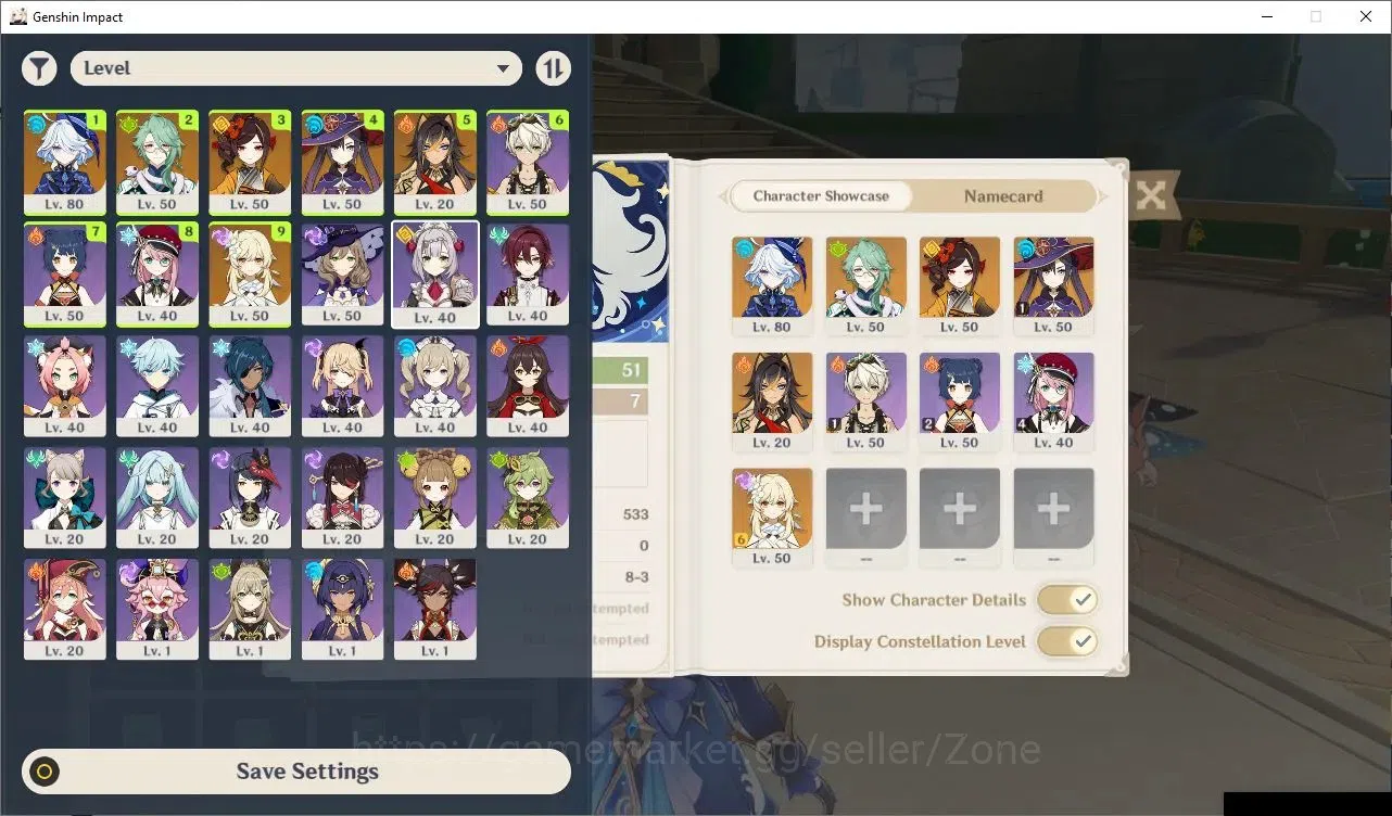 Genshin Impact Accounts Others ASIA|AR 51|3 Limited 5*CHAR +2 Sign 5*Wpn(Baizhu+Sign, Furina+Sign, Chiori)|Many 2