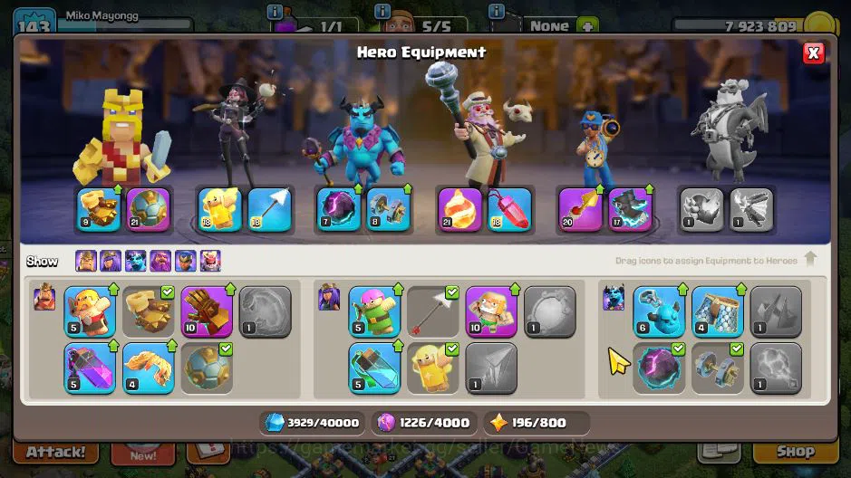 Clash of Clans Accounts TH 14 - BH 8|Limited Skin|LV 143|HH 8|BK 61,AQ 73, image 7