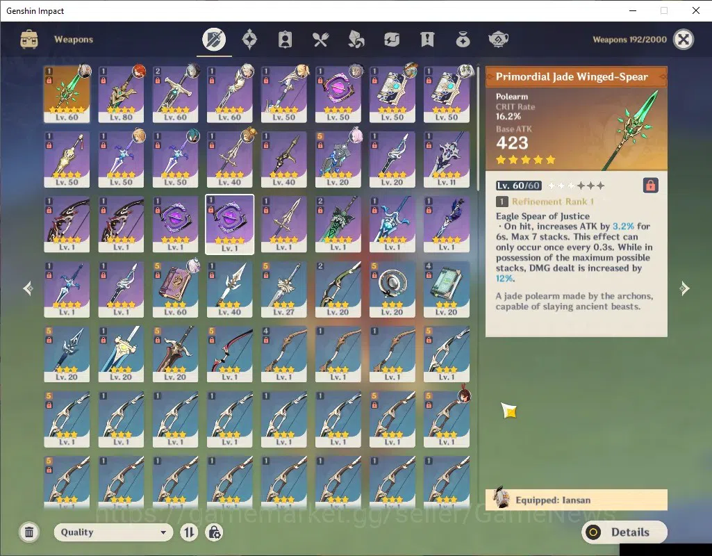 Genshin Impact Accounts ASIA|AR 53|3 Limited + 1 (*5 Weapon)|MavuikaC1,Cit image 4