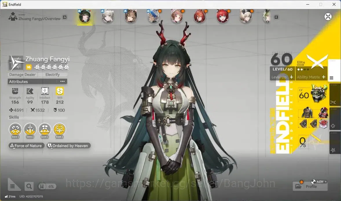 Arknights: Endfield Accounts ASIA | Lv 48 | 3 Limit+ 1 Sign | Limit (Zhuang Fan image 4