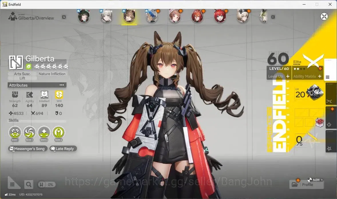Arknights: Endfield Accounts ASIA | Lv 48 | 3 Limit+ 1 Sign | Limit (Zhuang Fan image 5