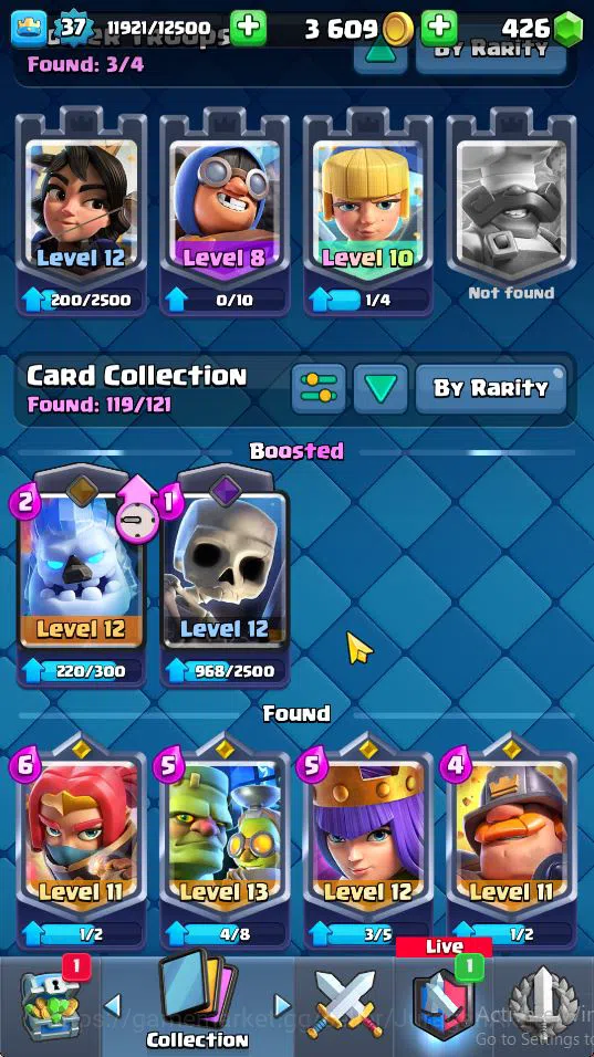 Clash Royale Accounts Midgame Lvl 37|Trophy 7806|KTL 12|Limited Skin|Card 119| 1 Hero 11 EVO 6 Champ 21 Legendary 33 Epic,30 3