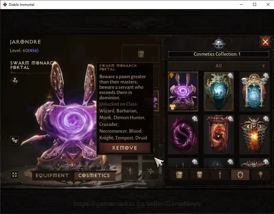 Diablo Immortal Accounts SEA=Verathiel|CS ON|Lv60(456)|Necromancer|CR 35k|R image 10