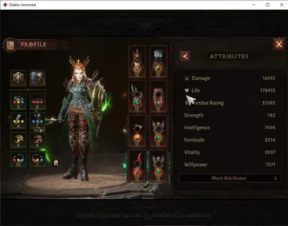 Diablo Immortal Accounts SEA=Verathiel|CS ON|Lv60(456)|Necromancer|CR 35k|R image 3