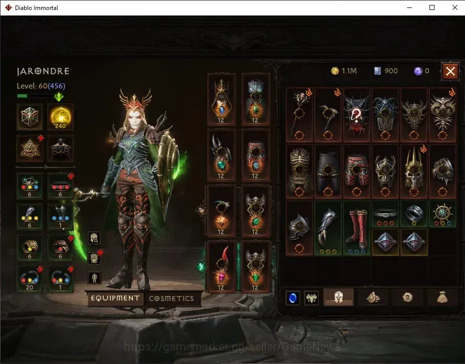 Diablo Immortal Accounts SEA=Verathiel|CS ON|Lv60(456)|Necromancer|CR 35k|R image 5