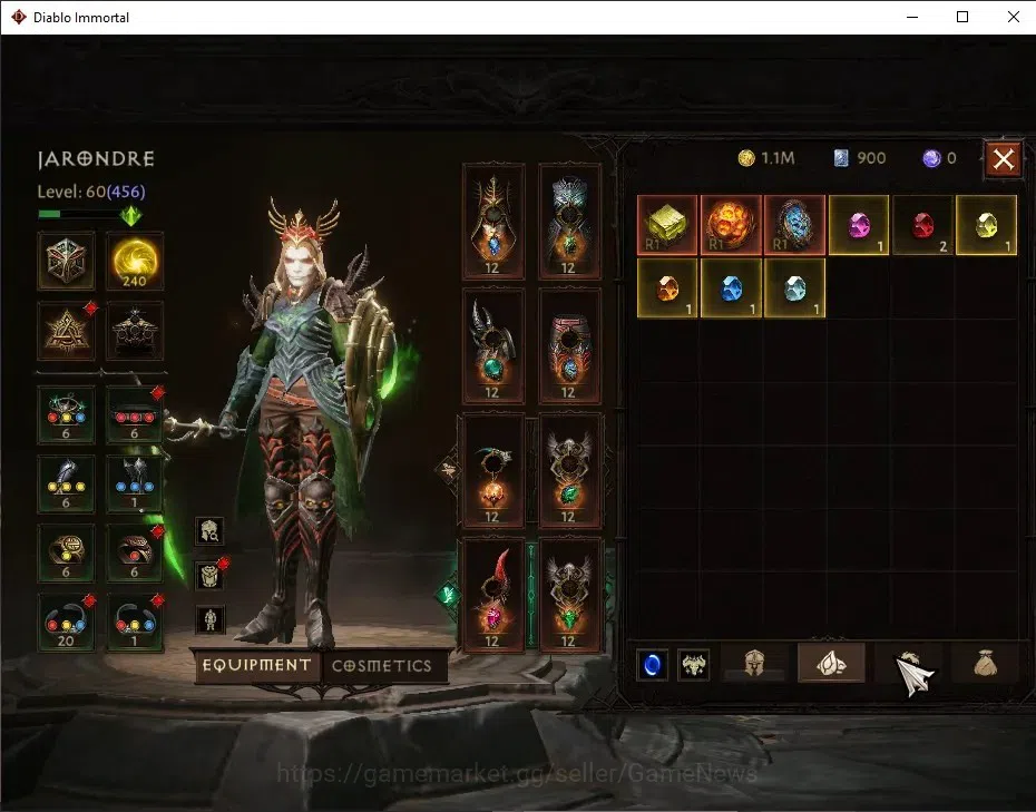 Diablo Immortal Accounts SEA=Verathiel|CS ON|Lv60(456)|Necromancer|CR 35k|R image 6