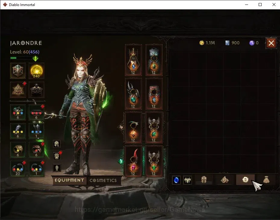 Diablo Immortal Accounts SEA=Verathiel|CS ON|Lv60(456)|Necromancer|CR 35k|R image 7