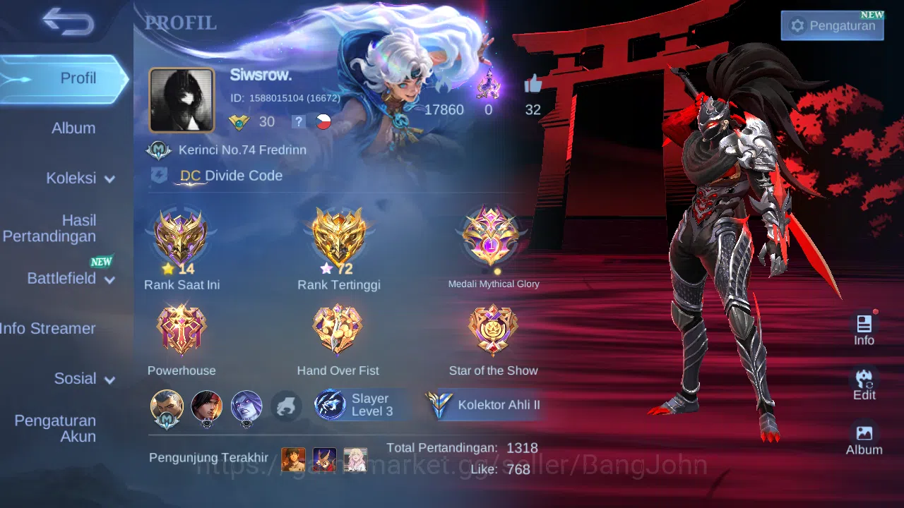 Mobile Legends: Bang Bang Accounts Hero 78 Skin 149 | Luckybox Haya | Annual Lesley | image 15