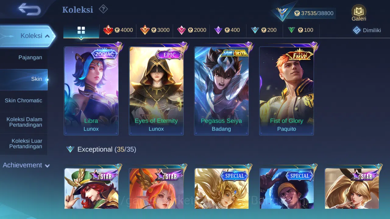 Mobile Legends: Bang Bang Accounts Hero 78 Skin 149 | Luckybox Haya | Annual Lesley | image 4