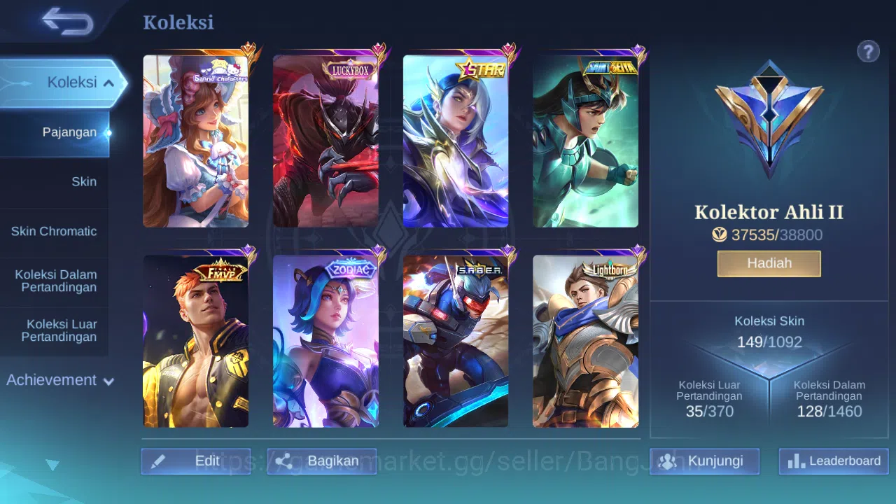 Mobile Legends: Bang Bang Accounts Hero 78 Skin 149 | Luckybox Haya | Annual Lesley | image 9