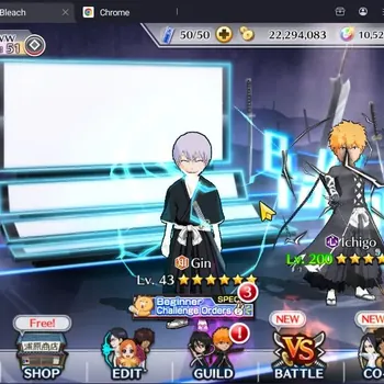 Bleach: Brave Souls Accounts Mid-Tier Global |4K BP+10K Orb|Mid Game|100 Brave Souls Summons Ticket|Ichigo TYBW25|Gin