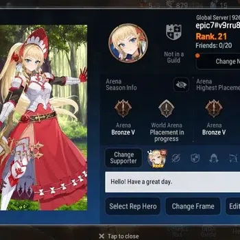 Epic Seven Accounts Starter Global Unverif|Starter|2ML (Zio,TR Elvira)+4*5|PoH+Bless ON|Check SS|Stigma 4.2K|Stove(ES901Z)