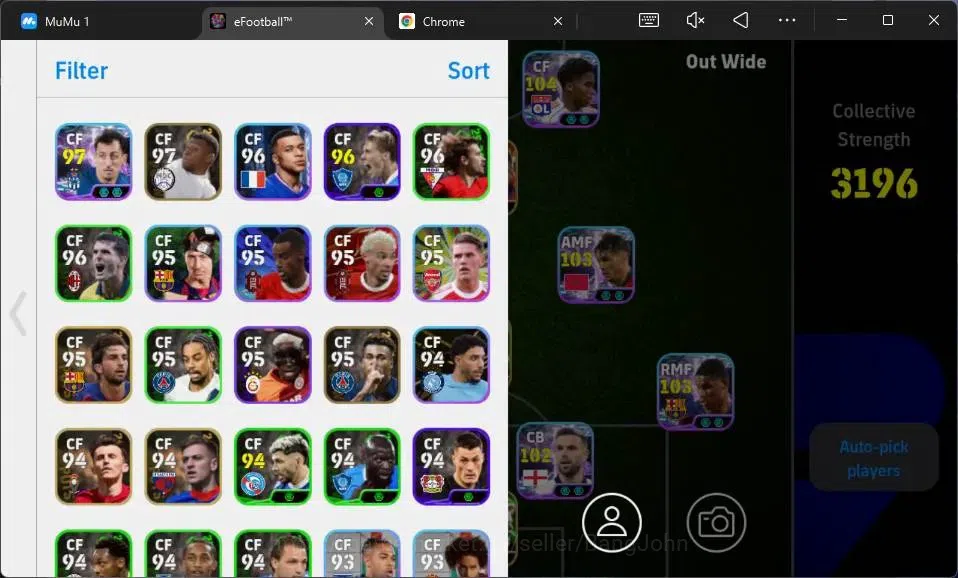 eFootball Accounts Android|PW 3196|Bigtime Bergson|Epic Beckenbauer,K image 2