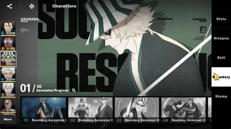 BLEACH: Soul Resonance Accounts NuverseSEA|LV 76|11 SSR[AizenB2,Tosen,UrahB1,Toshi image 11