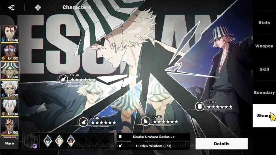 BLEACH: Soul Resonance Accounts NuverseSEA|LV 76|11 SSR[AizenB2,Tosen,UrahB1,Toshi image 12