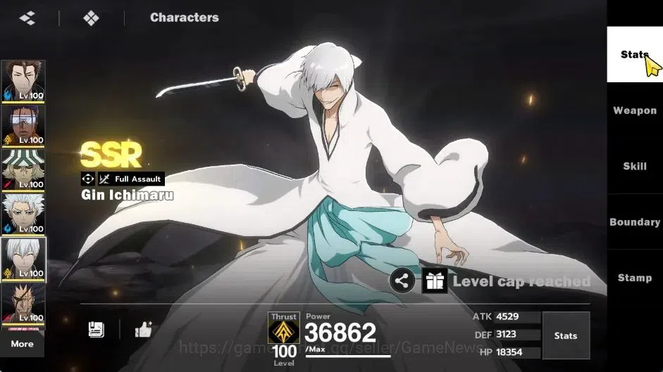 BLEACH: Soul Resonance Accounts NuverseSEA|LV 76|11 SSR[AizenB2,Tosen,UrahB1,Toshi image 17
