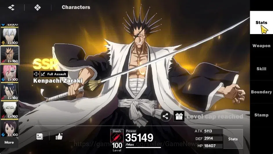 BLEACH: Soul Resonance Accounts NuverseSEA|LV 76|11 SSR[AizenB2,Tosen,UrahB1,Toshi image 20