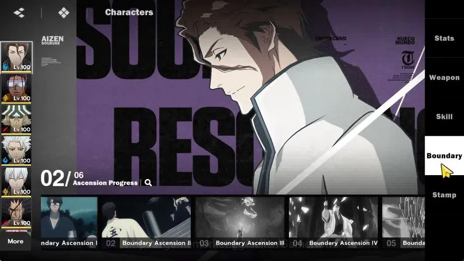 BLEACH: Soul Resonance Accounts NuverseSEA|LV 76|11 SSR[AizenB2,Tosen,UrahB1,Toshi image 5