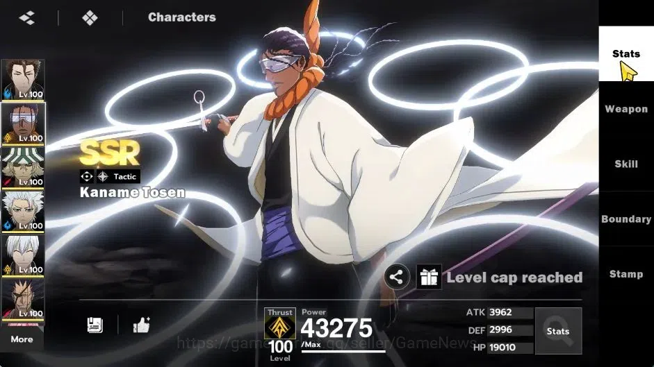 BLEACH: Soul Resonance Accounts NuverseSEA|LV 76|11 SSR[AizenB2,Tosen,UrahB1,Toshi image 7