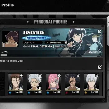 BLEACH: Soul Resonance Accounts NuverseSEA|LV 76|11 SSR[AizenB2,Tosen,UrahB1,Toshi image 1