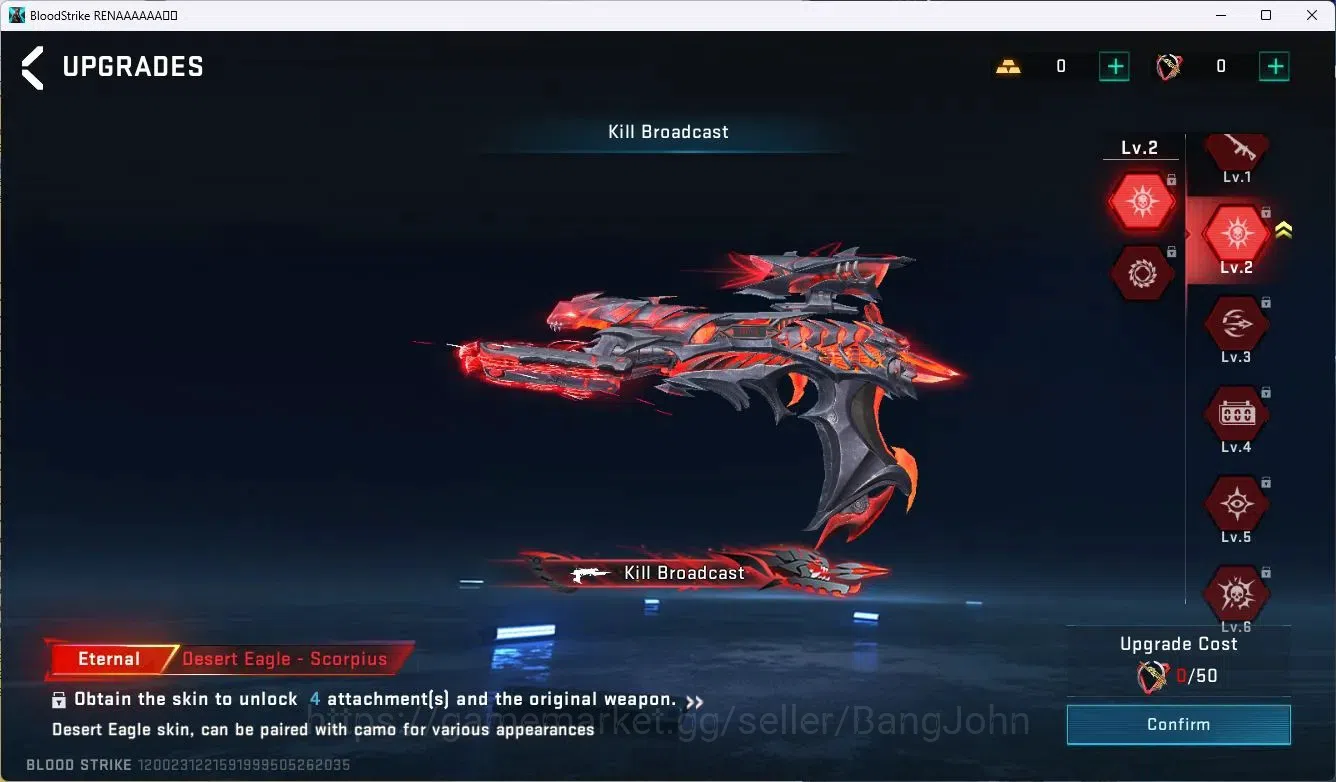 Blood Strike Accounts ASIA | Eternal Desert Eagle-Scorpius | 1 TR Parach image 6