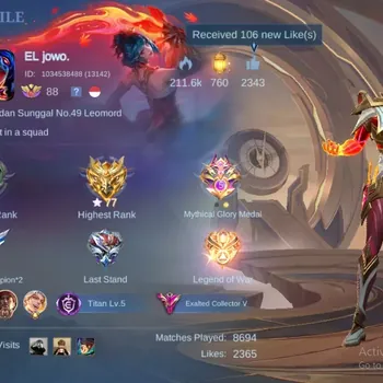 Mobile Legends: Bang Bang Accounts Others Global|325S|Exalted|11.11 Gusion,PRIME Claude Granger,Zodiac Lunox Martis,Sanrio
