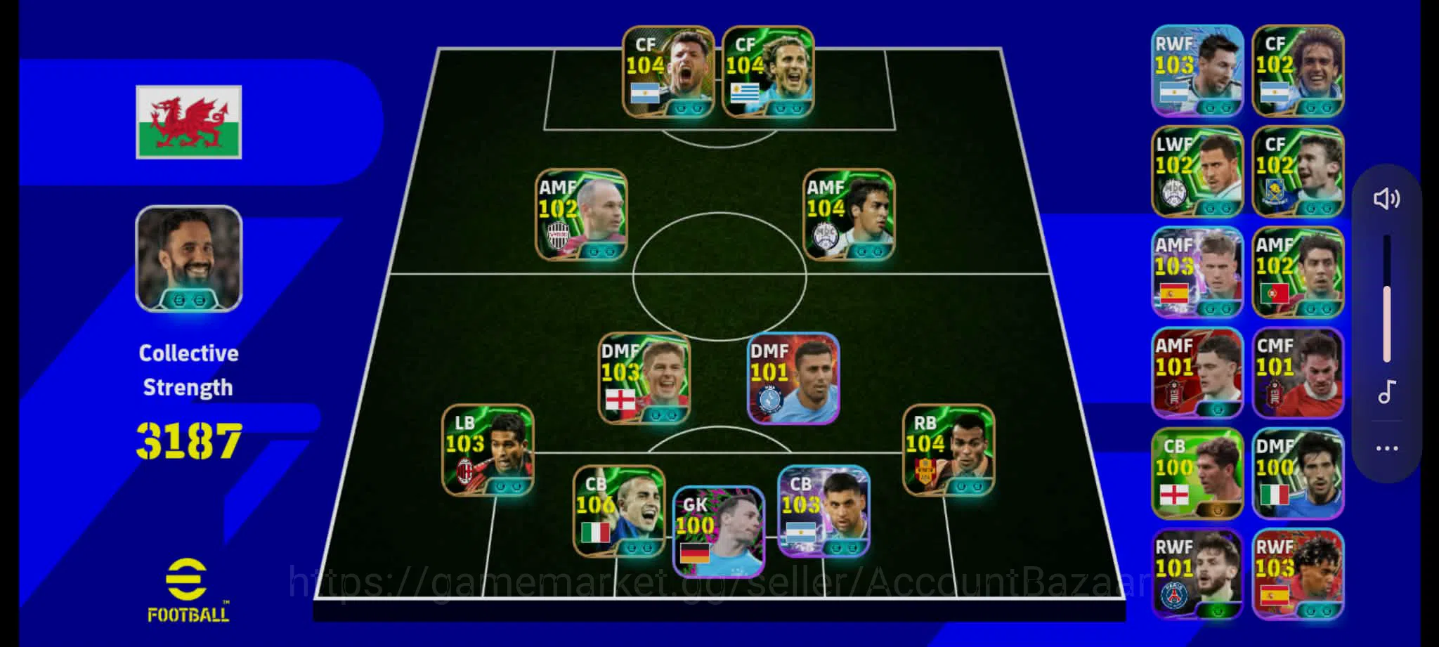 eFootball Accounts Mid-Tier Efootball Account for sell || Collective strength 3187 1