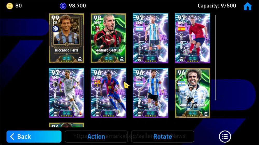 eFootball Accounts Mid-Tier Mobile|Gennaro Gattuso(Long-Reach tackle),Neymar Jr(Blitz Curler),Marcus Rashford(Accleration 4