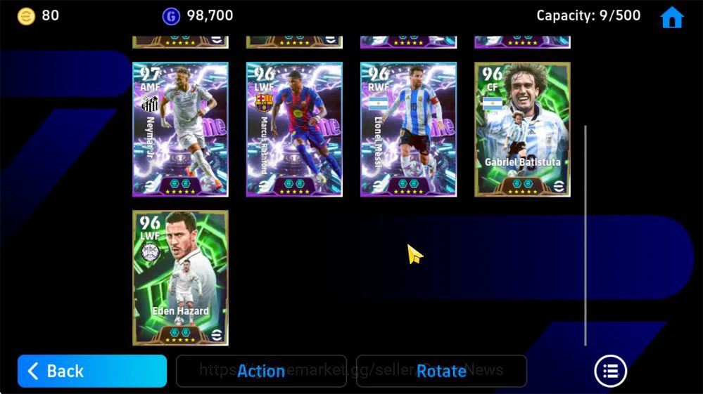 eFootball Accounts Mid-Tier Mobile|Gennaro Gattuso(Long-Reach tackle),Neymar Jr(Blitz Curler),Marcus Rashford(Accleration 5