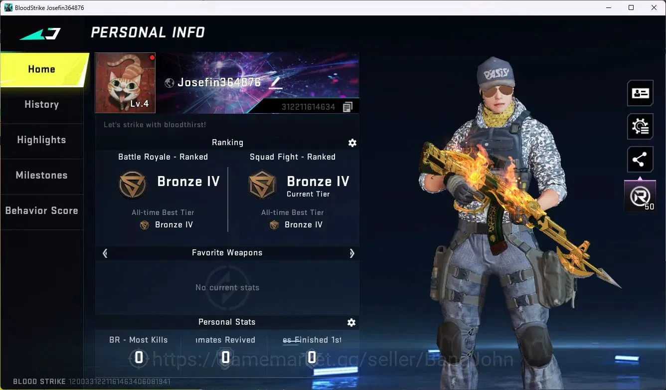 Blood Strike Accounts ASIA | Collab AK47-Sacred Axe Rhitta (7DS)|Legend image 1